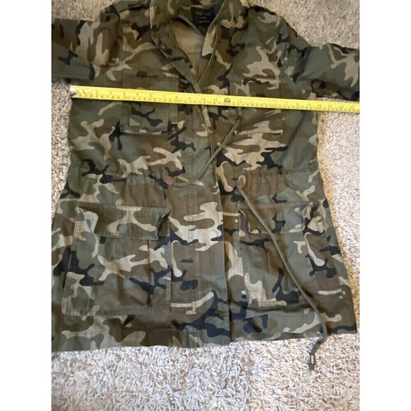 LOVE TREE Camouflage Military-Style Waist-Length Utility Jacket Women’s Medium - Picture 10 of 11